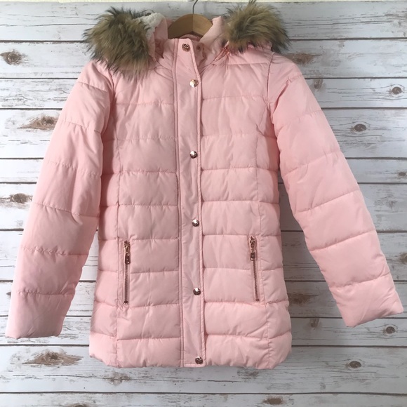 New Justice Faux Fur Bomber Jacket For Girls Size 10 Justice Super Cute